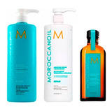 Moroccanoil Kit Shampoo + Acond Repair 1000ml + Serum 200 Ml