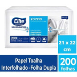 Papel Toalha Interfolha  Fls 200 Dupla 207210 Elite 