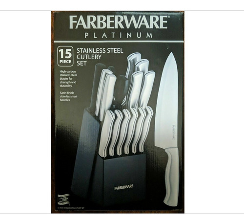 Set Cuchillos Farberware Platinum 15 Piezas Acero Inoxidable