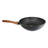 Wok Antiadherente 28cm Linea Granito Keep Color Negro