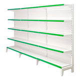 Góndola Supermercado De Pared L410 2h X 3.60m Inic+2adic