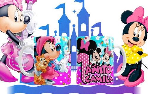 Taza Minnie Mouse 1 Añito Personalizada