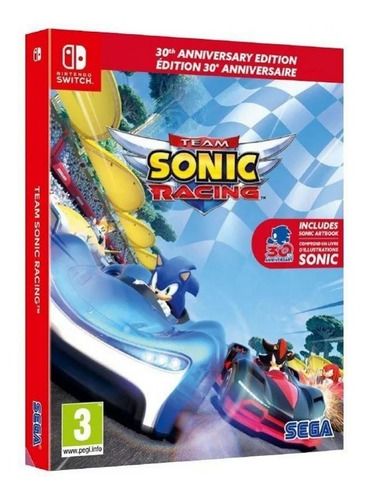 Sonic Team Racing 30 Aniversario  Switch Fisico Mundojuegos 
