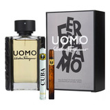 Uomo Salvatore Ferragamo 100ml Original+perfume Cuba 35ml
