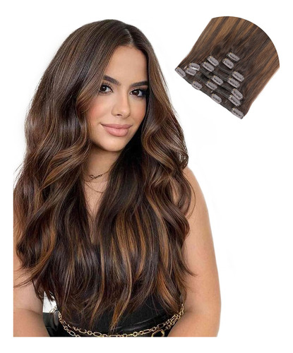 Missme Extensiones De Cabello Humano Real Con Pinzas, 16 Pu.