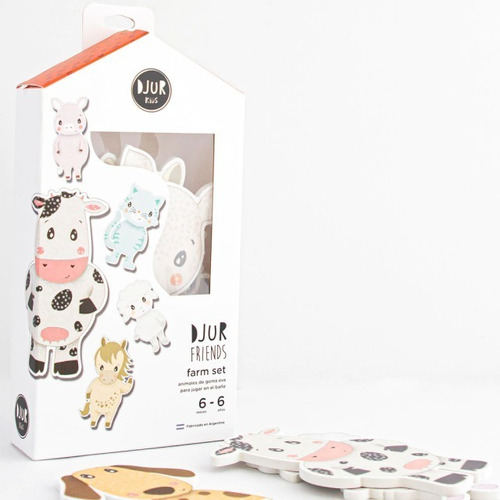 Set Granja Animales Para Bañera Goma Eva Djur Kids