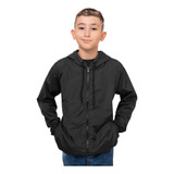 Blusa De Frio Corta Vento Infantil Impermeável Liso Menino