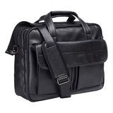 Bolso De Mensajero De Cuero Para Hombre, Maletin De 15.6 Pul