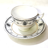 Plato Y Taza Te Porcelana Inglesa Court China De 14x6 Cm.