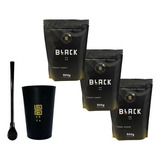 Kit Tereré Copo Bomba 3 Ervas Black Erva 500g Mais Vendidos