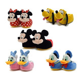 Pantuflas Mickey Minnie Pluto Peluche Disney Originales