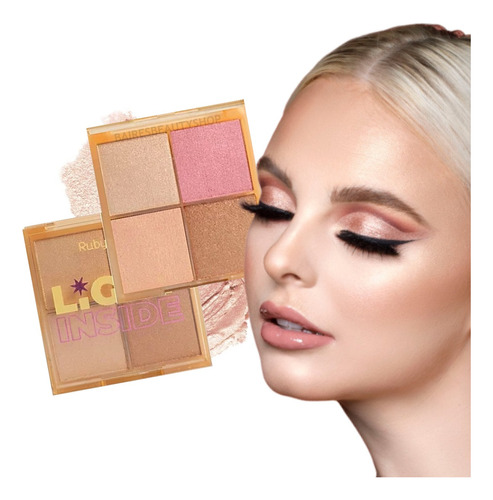 Paleta Iluminadores Bronzer Satinado Glow Trio Ruby Rose