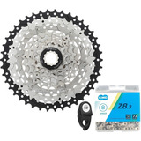 Combo Pacha Cassette Gw 8 V 11-42 + Cadenilla Kmc Bicicleta