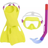 Set Pileta Infantil Pata Rana Snorkel Mascara Unisex Bestway