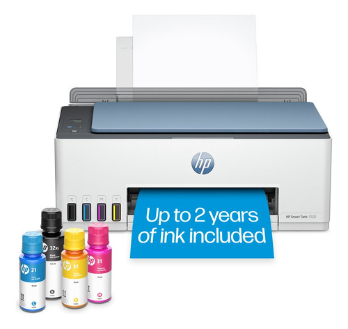 Impresora Todo En Uno Inalámbrica Hp Smart Tank 5102 Color