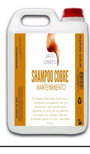 Shampoo  Cobre 5 Litros Mantenimiento Del Color 