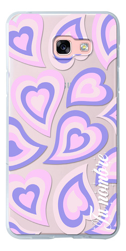 Funda Para Galaxy Para Mujer Corazones Morados Con Nombre