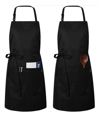 Delantal De Chef Impermeable Con Dos Bolsillos Para Barbacoa