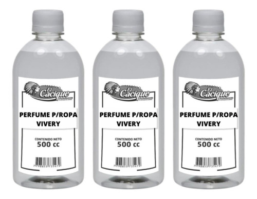 Perfume Ropa Vivery X 500cc, Pack X 3 Unidades  (cod.3831)