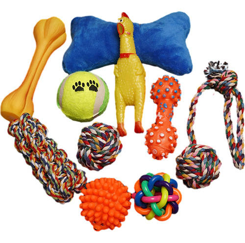 Training Corn Rope Interactive Play Dog Toy Chews Set 10pcs
