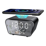Reloj Digital Cargador Rapido Inalambico Alarma Temperatura