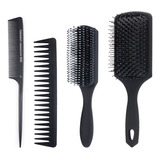 Peine, Cepillos Para Desenredar El Cabello, 4 Piezas, Rizado