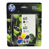 Cartuchos Hp 60 Negro + 60 Color Originales