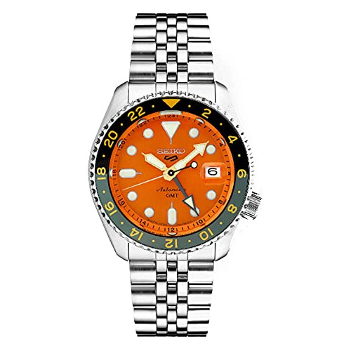 Ssk005 5 Reloj Deportivo Para Hombre, Acero Inoxidable Plate