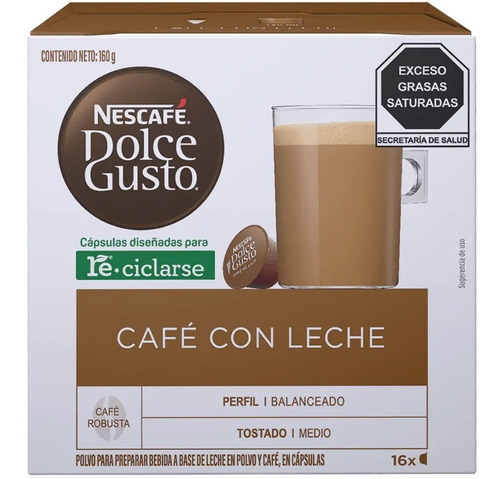 Café Con Leche En Cápsula Nescafé Dolce Gusto 16 u