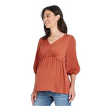 Blusa Maternidad Bluson Satinado Mujer Talla Extra Xxl