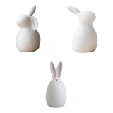 3x Figura De Coleccionista De Conejo De Pascua Figura De