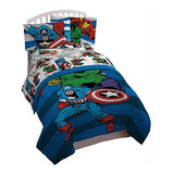 Juego De Sabanas Marvel Avengers Para Niños 100x190 Cms