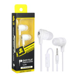 Fone De Ouvido Easy Flat C/ Microfone Branco 1.20m 5+