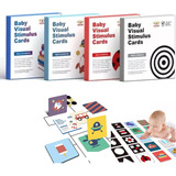 Tarjetas De Estimulación Visual Montessori Para Bebés, 4 Pzs