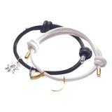 Pulsera Pareja Corazón Magnético Acero Inoxidable Sol Luna