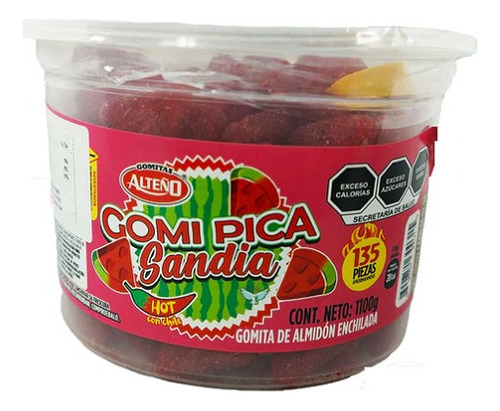Gomi Pica Sandía Gomitas Con Chile Sandía 135pzs 1.1kg