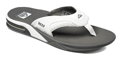 Ojotas Reef Fanning Mens-  Grey /white +envio