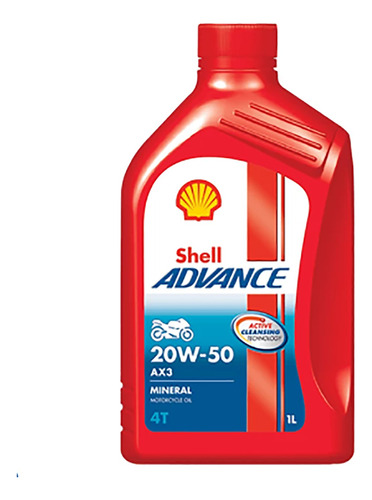 Aceite Mineral Shell Advance 4t Ax3 20w-50 Moto