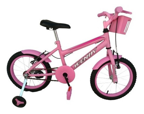 Bicicleta Infantil Aro 16 Menina Wendy + Adesivo Personagens