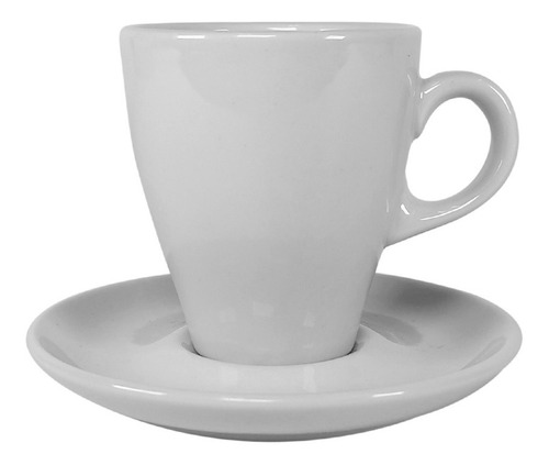 Taza Plato Porcelana Monza Verbano 135ml Set 4 Juegos