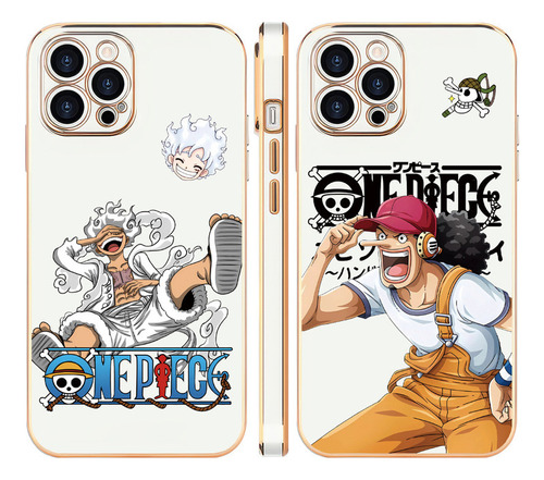 Usopp Luffy One Piece Funda Para iPhone Case 2pcs Tpu Opw07