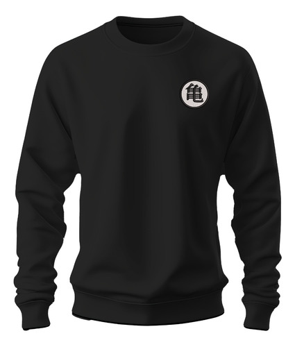 Sudadera Sweater Bordado Dragon Ball Logo Kanji Goku 