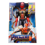 Muñeco Spiderman Avengers Luz Sonido 30cm Articulado