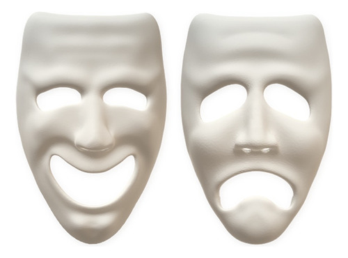 Mascara Teatro Comedia Y Tragedia Impresión 3d
