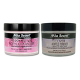 Pack 2 Polimeros 59gr Mia Secret Pink Star+white Peony Stylo