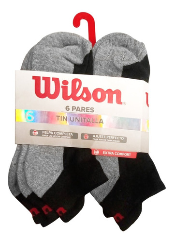 Medias Tobilleras Calcetin Para Hombre Wilson 6 Pares 