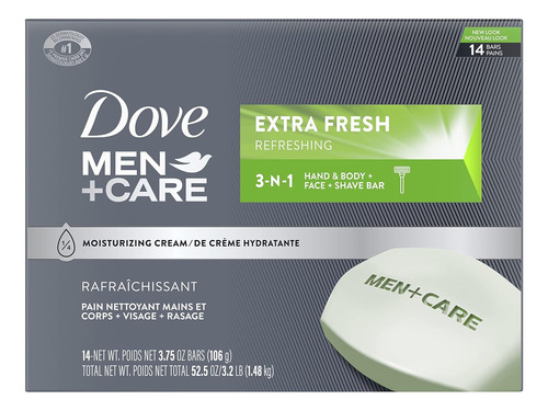 Jabon Dove Men + Care Body Extra Fresh 14 Pack Importado