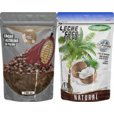 Leche De Coco 1 Kg + Cacao Alcalino Polvo 1 Kg Importado Edn