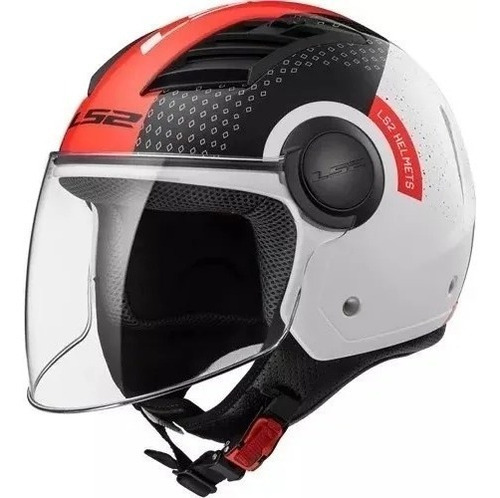 Casco Moto Abierto Ls2 562 Airflow Condor Blanco Negro Rojo Color Blanco/negro/rojo Tamaño Del Casco M