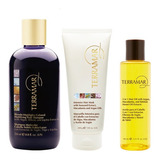 Set Capilar Terramar, Sampoo Matizador, Mascarilla, Oleo3en1